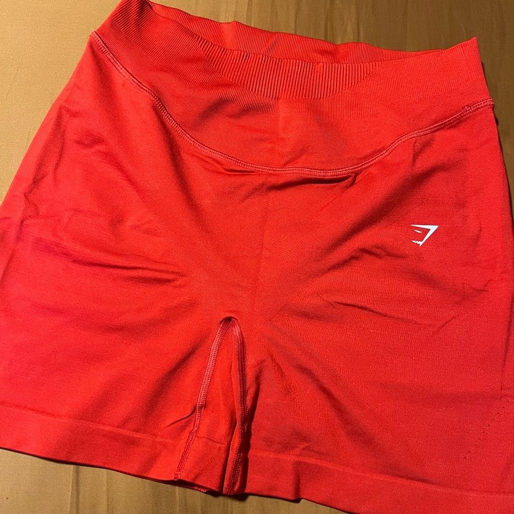 Gymshark Red Athletic Shorts Performance Fit/ compression